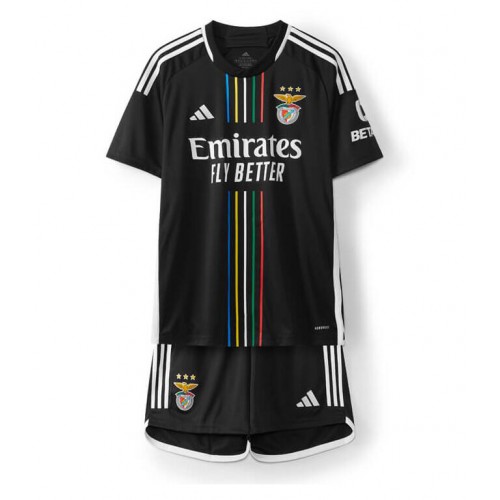 Fotballdrakt Barn Benfica Bortedraktsett 2023-24 Kortermet (+ Korte bukser)